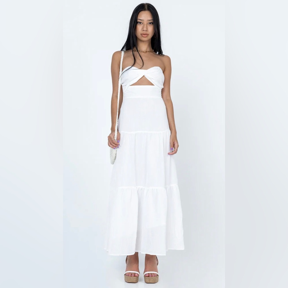 Princess Polly white maxi dress - small